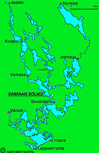 Karte Saimaa Seengebiet